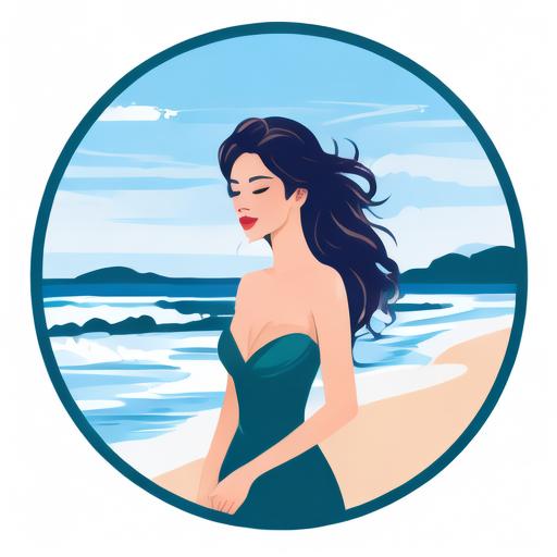 大众健美操水晶级海边美女标志logo图片_海边美女素材_海边美女logo免费下载logo设